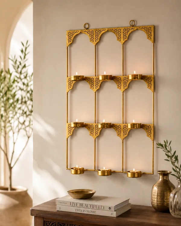 Luxury_Gold_Plated_9_Diya_Wall_Decor_|_Metal_Tealight_Candle_Holder_for_Home_&_Festive_Decoration