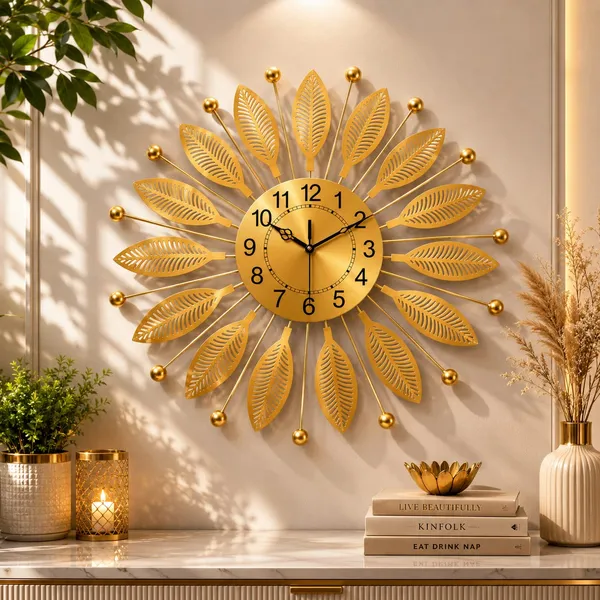Gold_Sunburst_Metal_Wall_Clock_–_Silent_Decorative_Wall_Clock