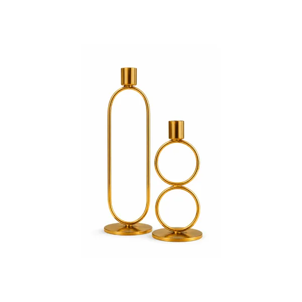 Modern_Gold_Metal_Candle_Holder_Set_of_2_|_Geometric_Decorative_Tealight_&_Pillar_Candle_Stand_for_Living_Room,_Dining_Table_&_Home_Decor