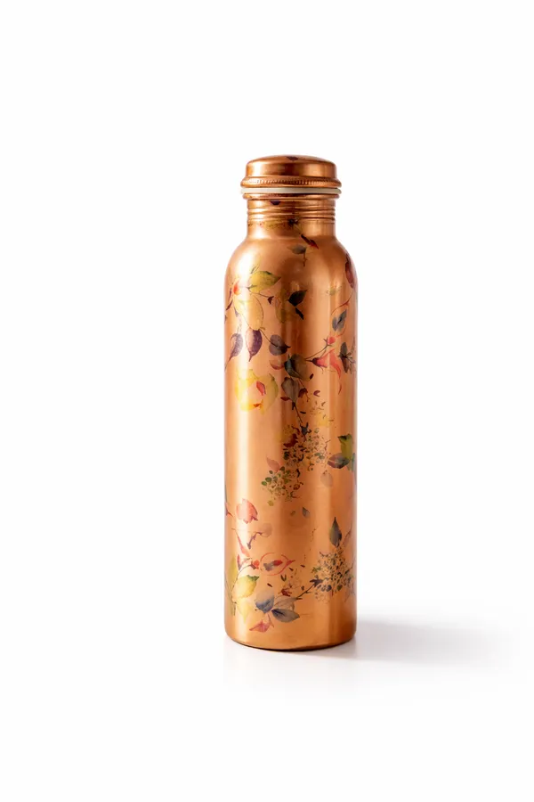 Entice_India____Printed_Copper_Water_Bottle_____Peacock_&_Floral_Design_|_Pure_Copper_Ayurvedic_Bottle_|_Leakproof_Drinking_Bottle