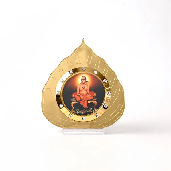 Shri_Swami_Samarth_Golden_Leaf_Idol_for_Car_Dashboard,_Home_Temple,_Office_Desk_&_Pooja
