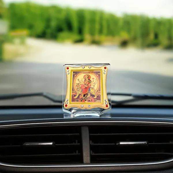 Maa_Durga_Gold_Plated_Frame_Idol_For_Car_Dashboard,_Home_Temple,_Office_Desk_&_Pooja