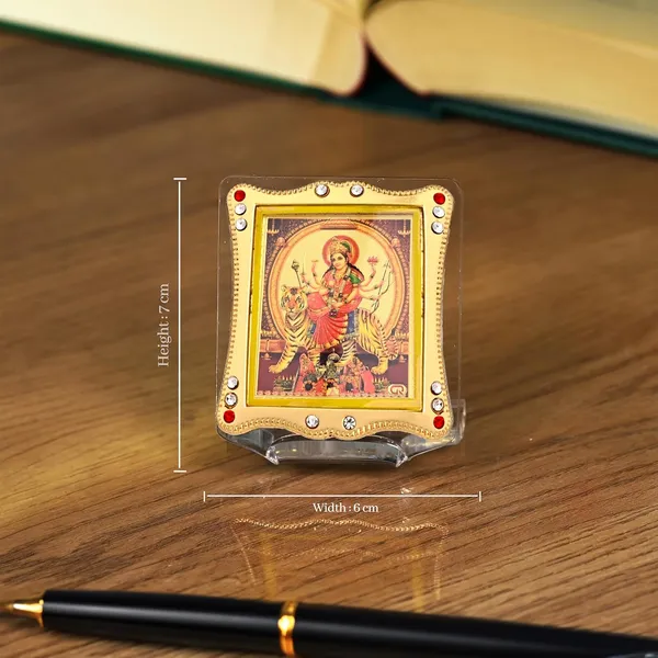 Maa_Durga_Gold_Plated_Frame_Idol_For_Car_Dashboard,_Home_Temple,_Office_Desk_&_Pooja