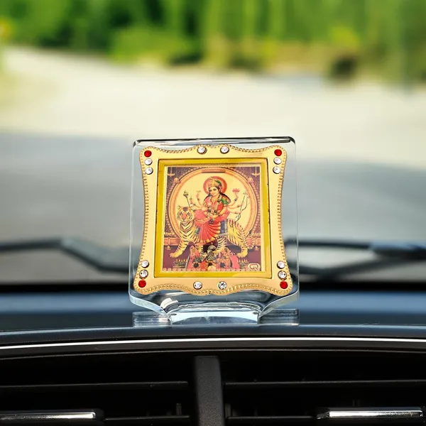 Maa_Durga_Gold_Plated_Frame_Idol_For_Car_Dashboard,_Home_Temple,_Office_Desk_&_Pooja