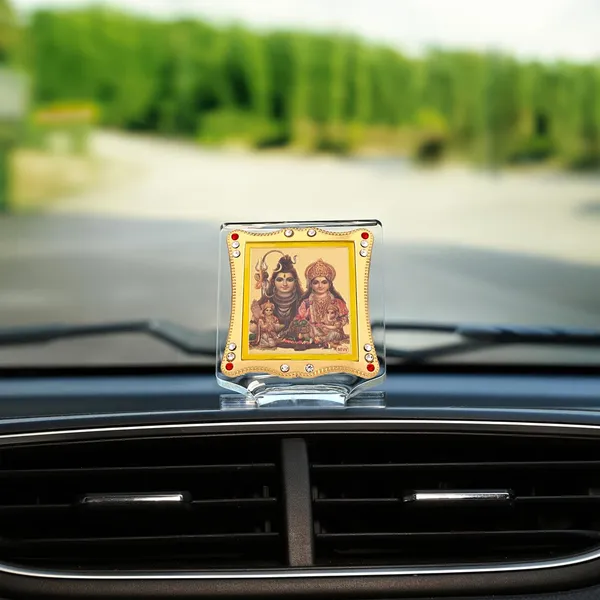 Lord_Shiv_Parivar_Shiva_Parvati,_Ganesh_&_Kartikeya_Gold_Plated_Frame_Idol_For_Car_Dashboard,_Home_Temple,_Office_Desk_&_Pooja