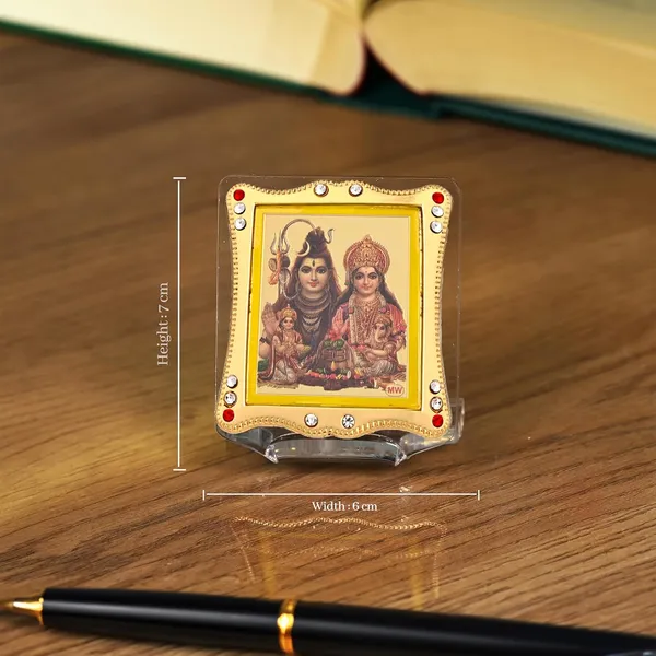 Lord_Shiv_Parivar_Shiva_Parvati,_Ganesh_&_Kartikeya_Gold_Plated_Frame_Idol_For_Car_Dashboard,_Home_Temple,_Office_Desk_&_Pooja