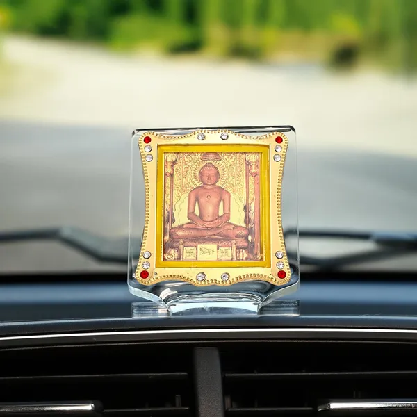 Lord_Jain_Mahavir_Swami_Gold_Plated_Frame_Idol_For_Car_Dashboard,_Home_Temple,_Office_Desk_&_Pooja