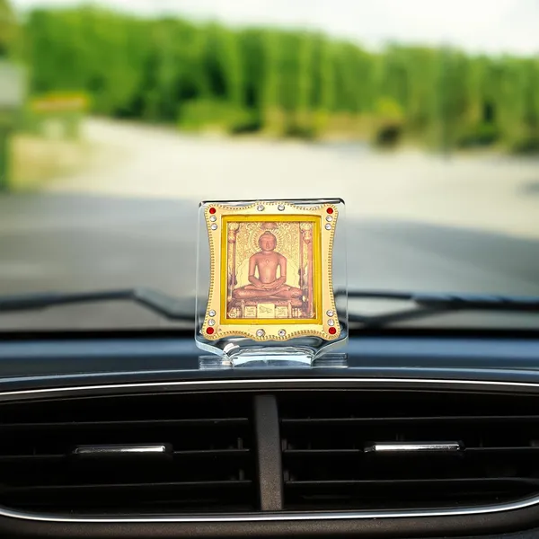 Lord_Jain_Mahavir_Swami_Gold_Plated_Frame_Idol_For_Car_Dashboard,_Home_Temple,_Office_Desk_&_Pooja