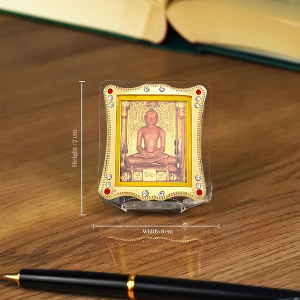 Lord_Jain_Mahavir_Swami_Gold_Plated_Frame_Idol_For_Car_Dashboard,_Home_Temple,_Office_Desk_&_Pooja