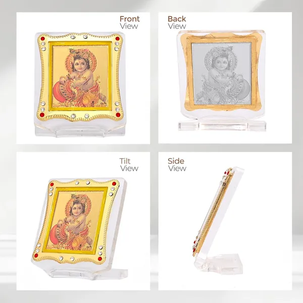 Gopal_Krishna/Laddu_Gold_Plated_Frame_Idol_For_Car_Dashboard,_Home_Temple,_Office_Desk_&_Pooja