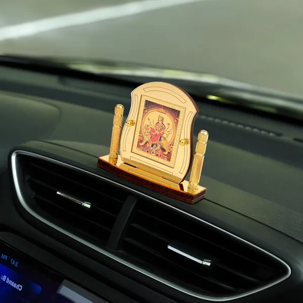 Maa_Durga_Gold_Plated_Temple_Shaped_Idol_For_Car_Dashboard,_Home_Temple,_Office_Desk_&_Pooja