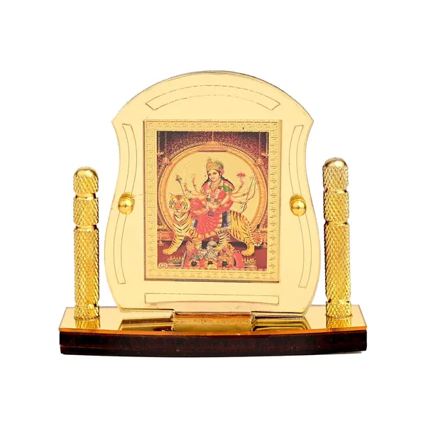 Maa_Durga_Gold_Plated_Temple_Shaped_Idol_For_Car_Dashboard,_Home_Temple,_Office_Desk_&_Pooja