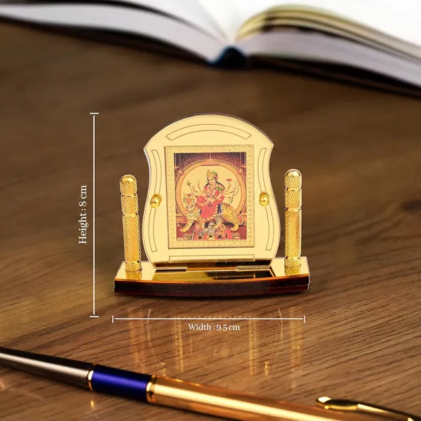 Maa_Durga_Gold_Plated_Temple_Shaped_Idol_For_Car_Dashboard,_Home_Temple,_Office_Desk_&_Pooja