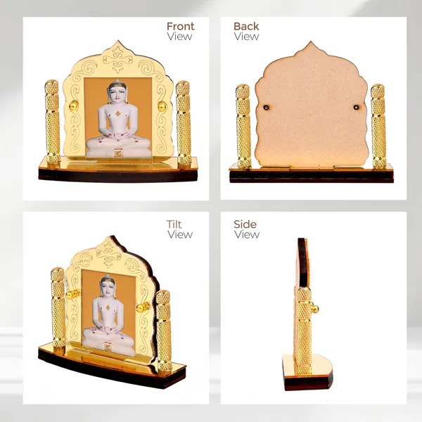 Jain_Mahavir_Gold_Plated_Temple_Shaped_Idol_For_Car_Dashboard,_Home_Temple,_Office_Desk_&_Pooja