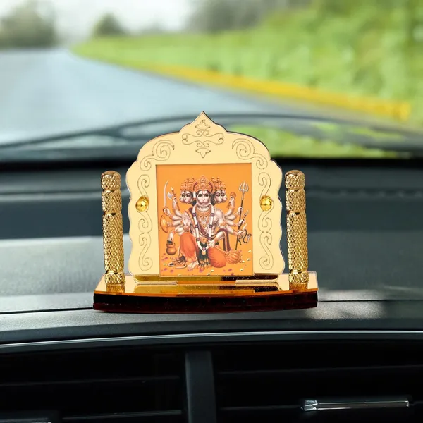Panchmukhi_Hanuman_Gold_Plated_Temple_Shaped_Idol_For_Car_Dashboard,_Home_Temple,_Office_Desk_&_Pooja