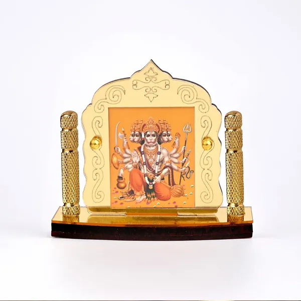 Panchmukhi_Hanuman_Gold_Plated_Temple_Shaped_Idol_For_Car_Dashboard,_Home_Temple,_Office_Desk_&_Pooja