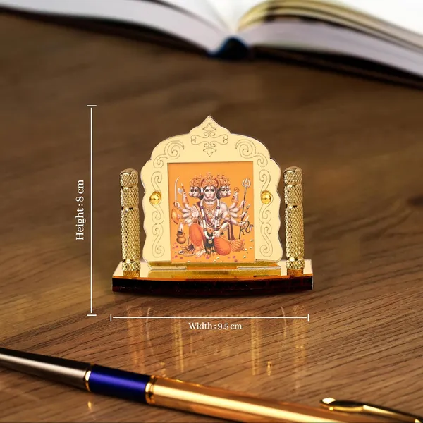 Panchmukhi_Hanuman_Gold_Plated_Temple_Shaped_Idol_For_Car_Dashboard,_Home_Temple,_Office_Desk_&_Pooja
