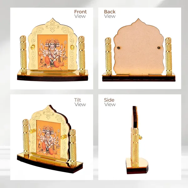 Panchmukhi_Hanuman_Gold_Plated_Temple_Shaped_Idol_For_Car_Dashboard,_Home_Temple,_Office_Desk_&_Pooja
