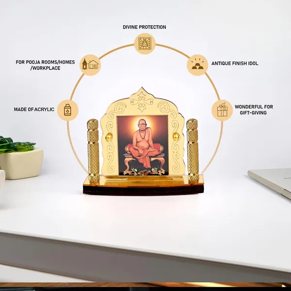 Swami_Samartha_Gold_Plated_Temple_Shaped_Idol_For_Car_Dashboard,_Home_Temple,_Office_Desk_&_Pooja