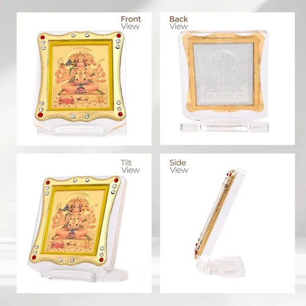 Panchmukhi_Hanuman_Gold_Plated_Frame_Idol_For_Car_Dashboard,_Home_Temple,_Office_Desk_&_Poojar