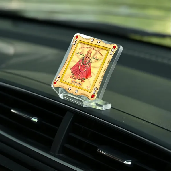Khatu_Sham_Gold_Plated_Frame_Idol_For_Car_Dashboard,_Home_Temple,_Office_Desk_&_Pooja