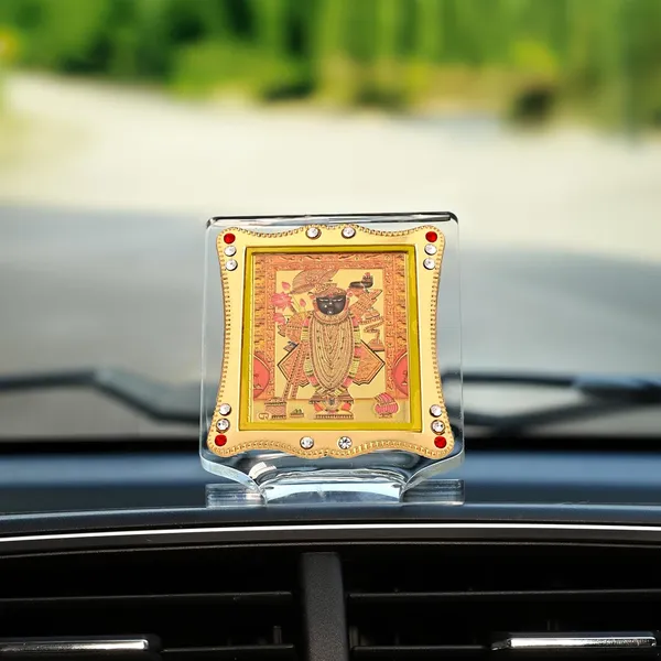 Shrinath_Ji_(Krishna)_Gold_Plated_Frame_Idol_For_Car_Dashboard,_Home_Temple,_Office_Desk_&_Pooja
