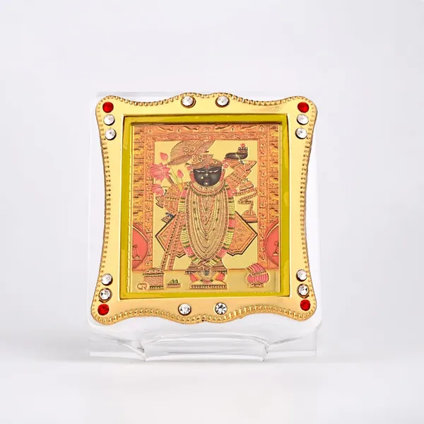 Shrinath_Ji_(Krishna)_Gold_Plated_Frame_Idol_For_Car_Dashboard,_Home_Temple,_Office_Desk_&_Pooja
