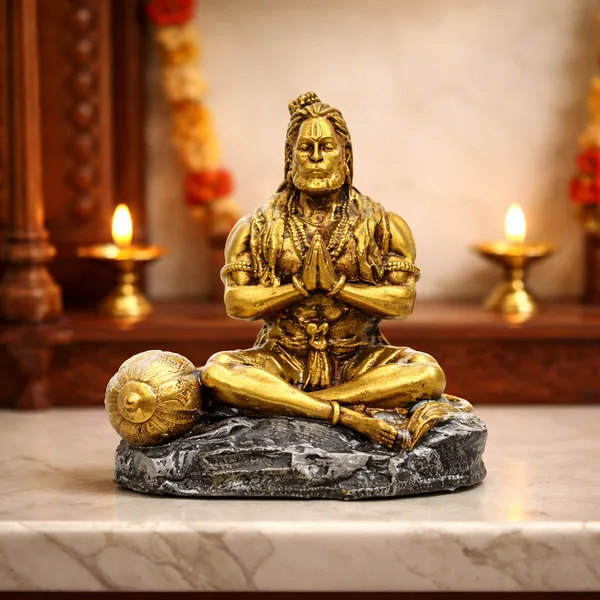Antique_Gold_Lord_Hanuman_Idol_with_Gada_|_Divine_Sitting_Bajrangbali_Statue_for_Temple,_Office_&_Spiritual_Decor