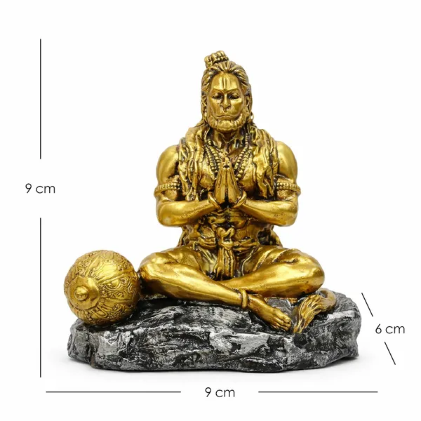 Antique_Gold_Lord_Hanuman_Idol_with_Gada_|_Divine_Sitting_Bajrangbali_Statue_for_Temple,_Office_&_Spiritual_Decor