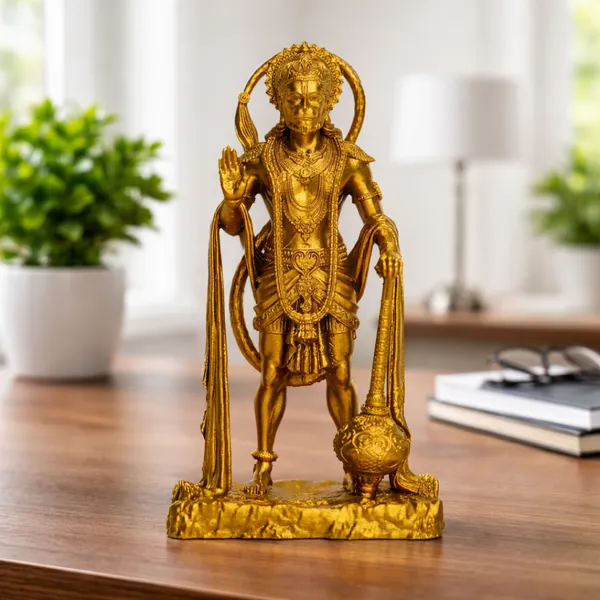 Standing_Lord_Hanuman_Idol_Golden_Antique_Finish_|_Bajrangbali_Murti_with_Gada_&_Blessing_Hand_|_Pooja_Mandir_Idol_for_Car_Dashboard,_Home_Temple,_Office_Desk_&_Religious_Gift