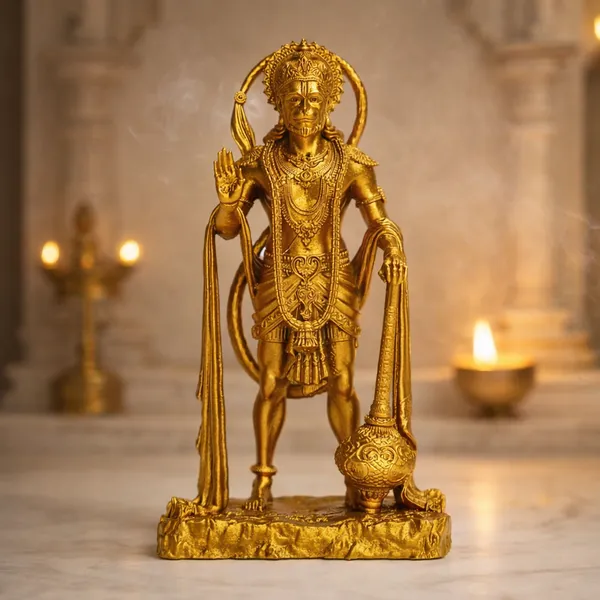 Standing_Lord_Hanuman_Idol_Golden_Antique_Finish_|_Bajrangbali_Murti_with_Gada_&_Blessing_Hand_|_Pooja_Mandir_Idol_for_Car_Dashboard,_Home_Temple,_Office_Desk_&_Religious_Gift
