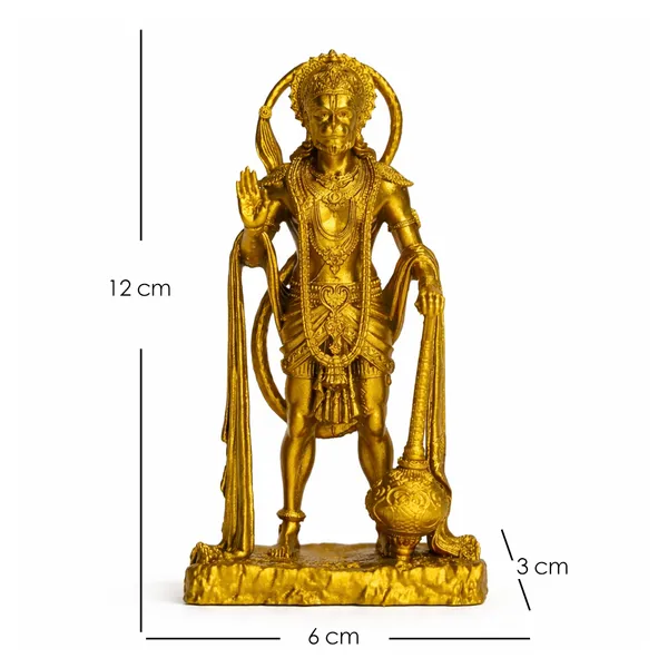 Standing_Lord_Hanuman_Idol_Golden_Antique_Finish_|_Bajrangbali_Murti_with_Gada_&_Blessing_Hand_|_Pooja_Mandir_Idol_for_Car_Dashboard,_Home_Temple,_Office_Desk_&_Religious_Gift
