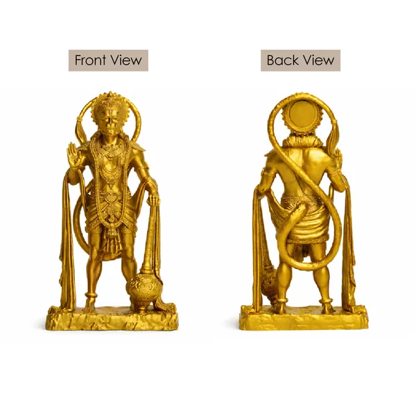 Standing_Lord_Hanuman_Idol_Golden_Antique_Finish_|_Bajrangbali_Murti_with_Gada_&_Blessing_Hand_|_Pooja_Mandir_Idol_for_Car_Dashboard,_Home_Temple,_Office_Desk_&_Religious_Gift