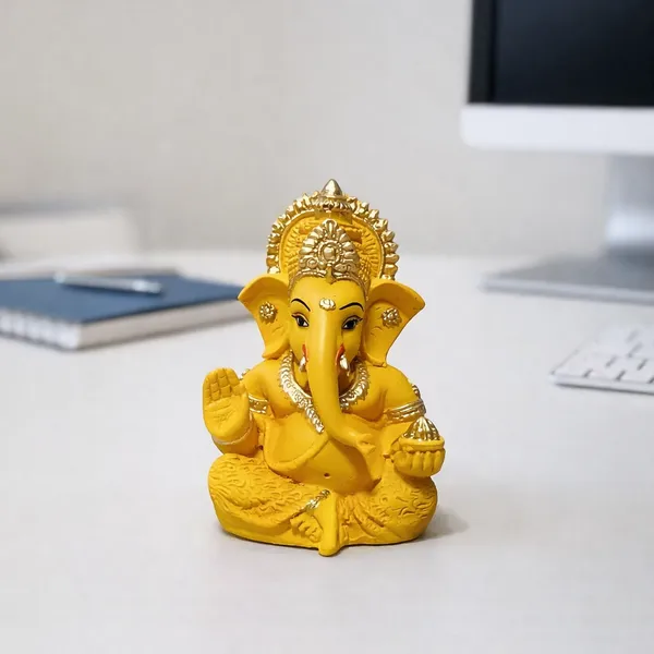 Lord_Ganesha_Idol_Yellow_with_Golden_Accents_|_Small_Ganpati_Murti_for_Car_Dashboard,_Home_Temple_Decor,_Office_Desk_&_Car_Dashboard_|_Hindu_God_Idol_for_Ganesh_Chaturthi_&_Diwali_Gift