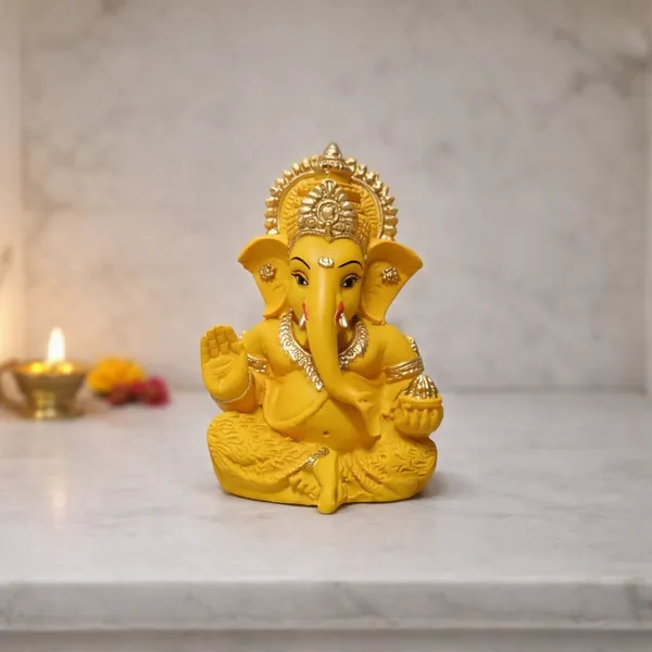 Lord_Ganesha_Idol_Yellow_with_Golden_Accents_|_Small_Ganpati_Murti_for_Car_Dashboard,_Home_Temple_Decor,_Office_Desk_&_Car_Dashboard_|_Hindu_God_Idol_for_Ganesh_Chaturthi_&_Diwali_Gift