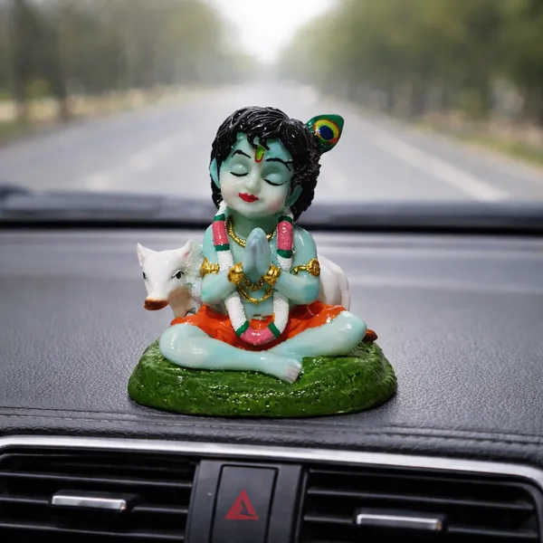 Bal_Krishna_with_Calf_Idol_|_Bal_Gopal_/_Laddu_Gopal_Krishna_Statue_for_Car_Dashboard,_Home_Temple_&_Mandir_Decor_|_Hand-Painted_Hindu_God_Murti_for_Pooja,_Gifting_&_Vastu_|_Height_7.7_cm