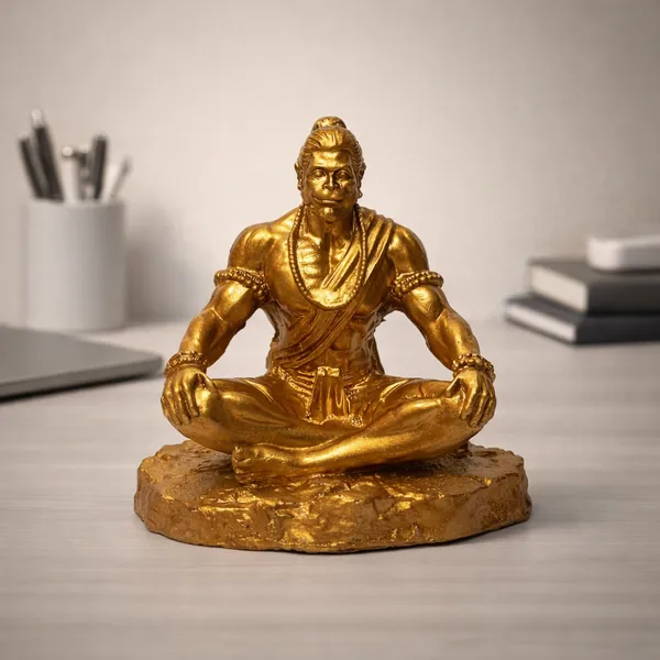 Meditating_Hanuman_Idol_Golden_Resin_Statue_|_Bajrangbali_Murti_for_Car_Dashboard,_Home_Temple_&_Pooja_Room_|_Dhyan_Mudra_Hanuman_Statue_for_Vastu,_Meditation_&_Religious_Gift_(8.5_cm)