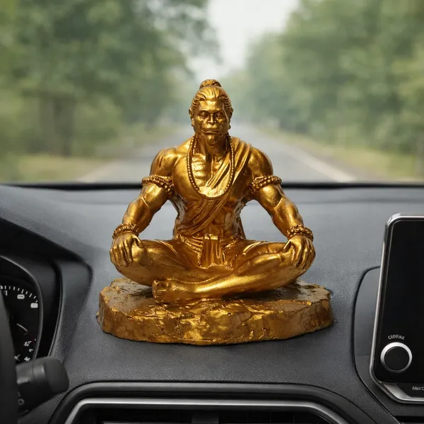 Meditating_Hanuman_Idol_Golden_Resin_Statue_|_Bajrangbali_Murti_for_Car_Dashboard,_Home_Temple_&_Pooja_Room_|_Dhyan_Mudra_Hanuman_Statue_for_Vastu,_Meditation_&_Religious_Gift_(8.5_cm)