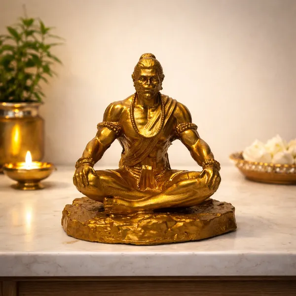 Meditating_Hanuman_Idol_Golden_Resin_Statue_|_Bajrangbali_Murti_for_Car_Dashboard,_Home_Temple_&_Pooja_Room_|_Dhyan_Mudra_Hanuman_Statue_for_Vastu,_Meditation_&_Religious_Gift_(8.5_cm)