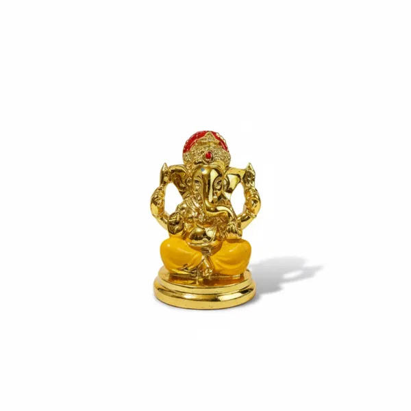 Golden_Ganesha_Idol_with_Yellow_Dhoti_|_Mini_Lord_Ganesh_Statue_for_Home_Temple,_Office_Desk_&_Car_Dashboard_|_Vastu_Ganpati_Murti_for_Diwali,_Housewarming_&_Gift_D�cor
