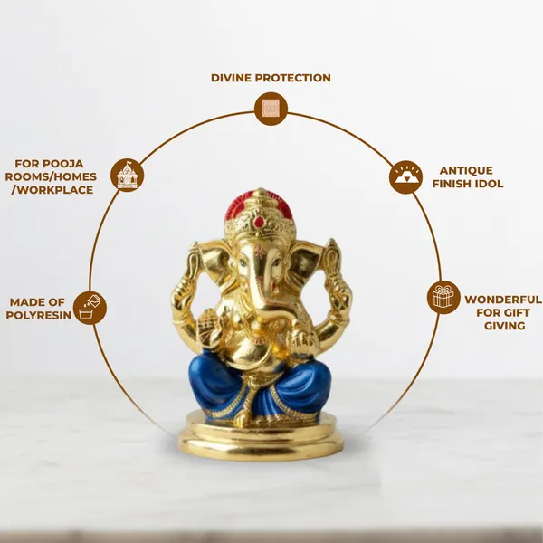 Golden_Ganesha_Idol_With_Blue_Dhoti_Mini_Decorative_Murti_for_Home_Temple_Office_Desk_Car_Dashboard_Spiritual_Vastu_Gift