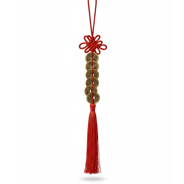 Feng_Shui_Shubhanjali_6_Coin_Hanging_with_Red_Thread_&_Tassel_|_Chinese_Style_Gold_Color_Coins_Good_Luck_Charm_for_Home_Entrance,_Office,_Pooja_Room,_Car_D�cor_|_30_cm
