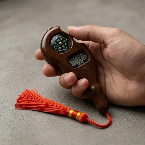 Shoppersduniya_Digital_Finger_Counter_for_Pooja_Meditation_Prayer_�_Portable_Japa_Mala_Counting_Device_|_Integrated_Compass_&_Red_Tassel_|_Handheld_Prayer_&_Meditation_Tracker_-_Rosewood_Grain_Style