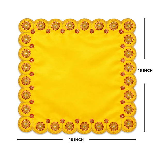 Puja_Aasan_16_x_16_Inch_for_God_Idol_&_Pooja_Chowki_|_Royal_Yellow_Satin_Fabric_with_Moti_Sequin_Embroidery_|_Decorative_Pooja_Asan_for_Ganesh,_Lakshmi_&_Daily_Puja_Rituals