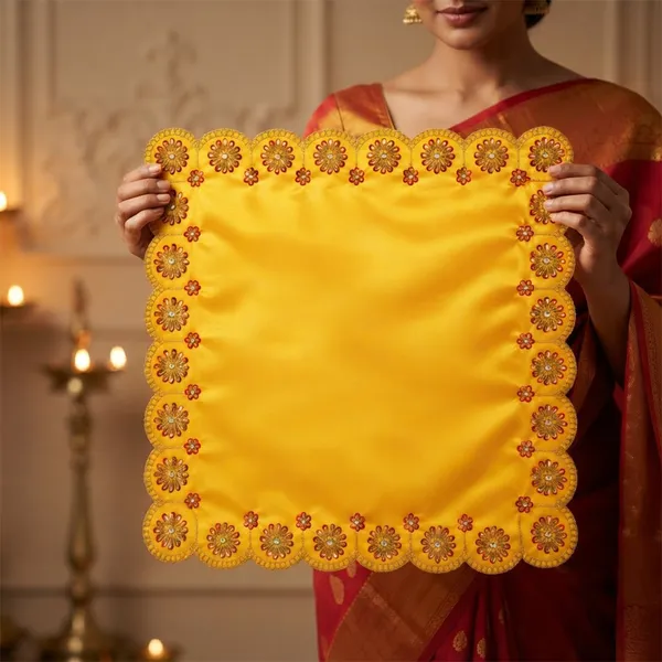 Puja_Aasan_16_x_16_Inch_for_God_Idol_&_Pooja_Chowki_|_Royal_Yellow_Satin_Fabric_with_Moti_Sequin_Embroidery_|_Decorative_Pooja_Asan_for_Ganesh,_Lakshmi_&_Daily_Puja_Rituals