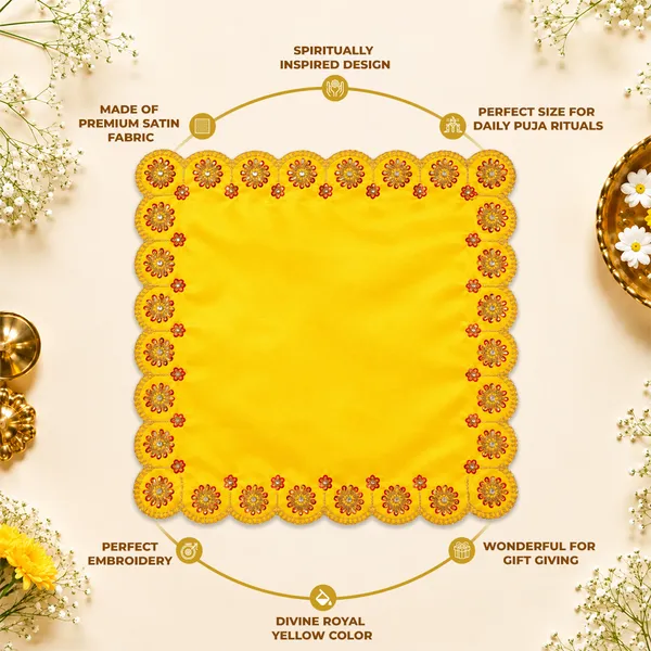 Puja_Aasan_16_x_16_Inch_for_God_Idol_&_Pooja_Chowki_|_Royal_Yellow_Satin_Fabric_with_Moti_Sequin_Embroidery_|_Decorative_Pooja_Asan_for_Ganesh,_Lakshmi_&_Daily_Puja_Rituals