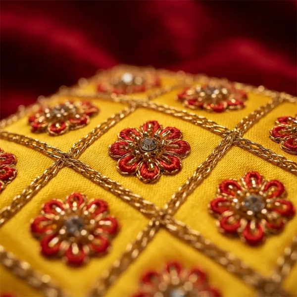 Puja_Aasan_16_x_16_Inch_for_God_Idol_&_Pooja_Chowki_|_Royal_Yellow_Satin_Fabric_with_Moti_Sequin_Embroidery_|_Decorative_Pooja_Asan_for_Ganesh,_Lakshmi_&_Daily_Puja_Rituals
