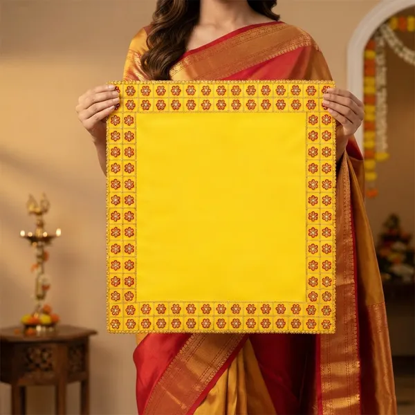 Puja_Aasan_16_x_16_Inch_for_God_Idol_&_Pooja_Chowki_|_Royal_Yellow_Satin_Fabric_with_Moti_Sequin_Embroidery_|_Decorative_Pooja_Asan_for_Ganesh,_Lakshmi_&_Daily_Puja_Rituals