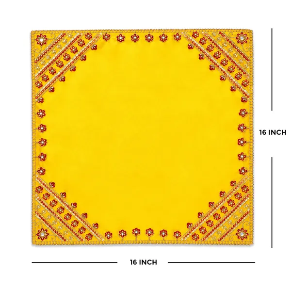 Puja_Aasan_16_x_16_Inch_for_God_Idol_&_Pooja_Chowki_|_Royal_Yellow_Satin_Fabric_with_Moti_Sequin_Embroidery_|_Decorative_Pooja_Asan_for_Ganesh,_Lakshmi_&_Daily_Puja_Rituals