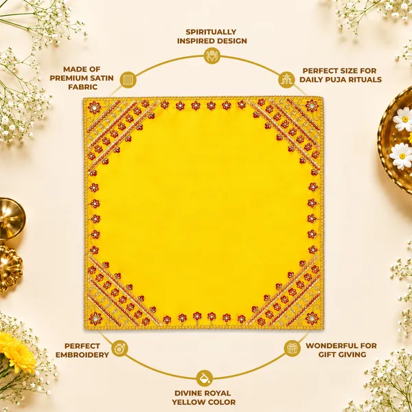 Puja_Aasan_16_x_16_Inch_for_God_Idol_&_Pooja_Chowki_|_Royal_Yellow_Satin_Fabric_with_Moti_Sequin_Embroidery_|_Decorative_Pooja_Asan_for_Ganesh,_Lakshmi_&_Daily_Puja_Rituals